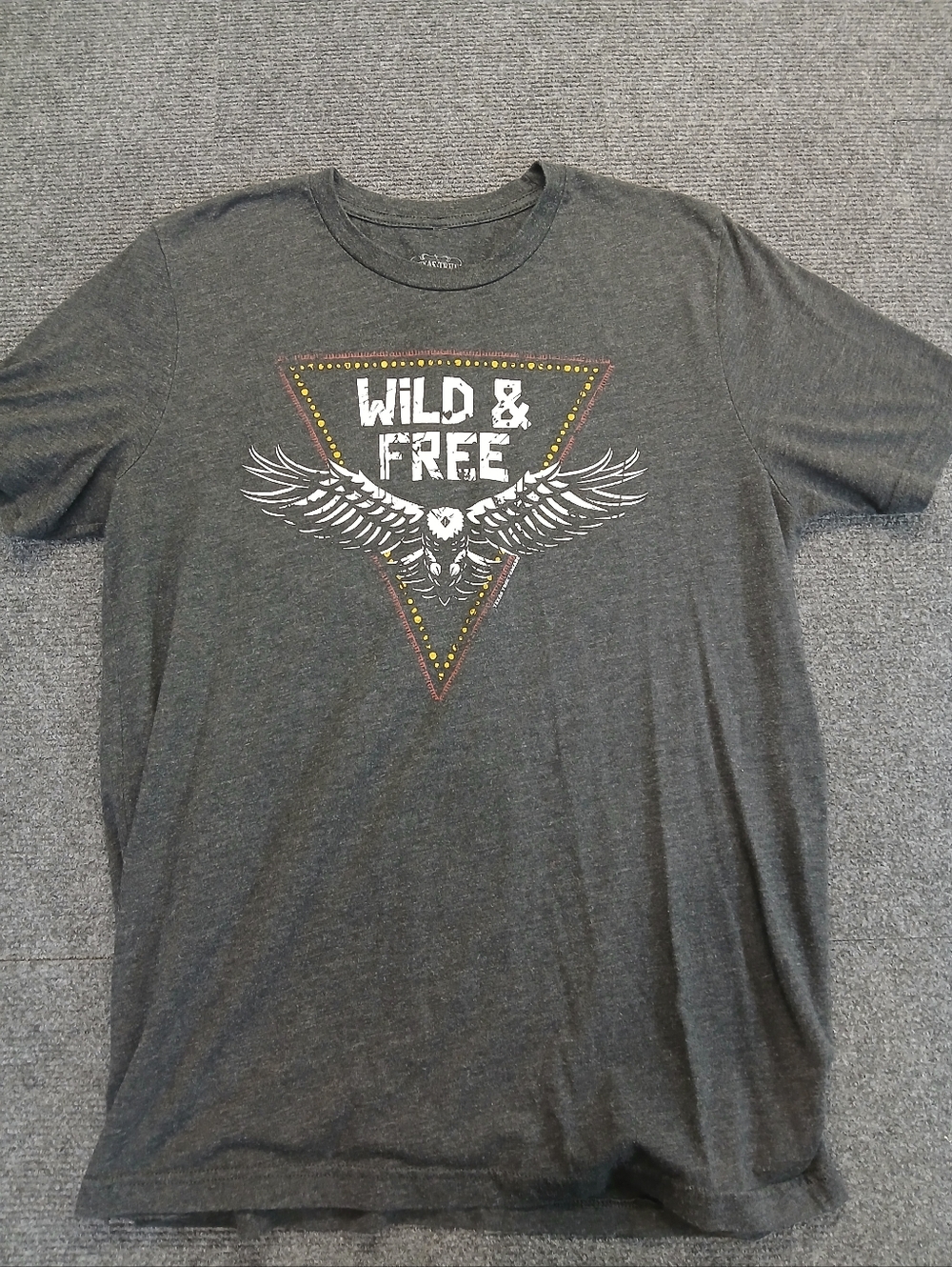 Texas True Threads Wild & Free Graphic Tee -  Men's Shirt Sz Large